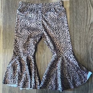 Bailey’s Blossoms Leopard Print Kids Flared Bottoms